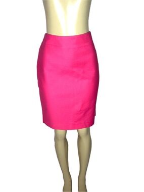 J.CREW NO. 2 PENCIL BARBIE PINK STRETCH COTTON SKIRT